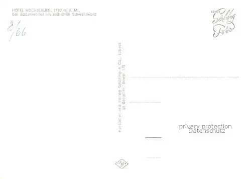 AK / Ansichtskarte Hochblauen Aussichtsturm Belchen Hotel Hochlbauen  Hochblauen