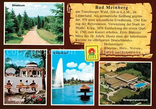 AK / Ansichtskarte Bad_Meinberg Silvaticum Bewegungszentrum Fliegeraufnahme Bad_Meinberg