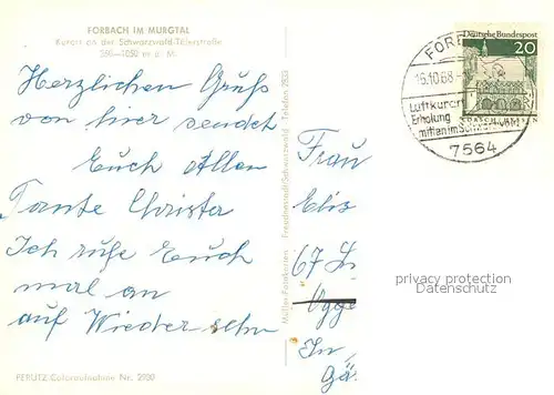 AK / Ansichtskarte Forbach_Baden Bruecke  Forbach_Baden