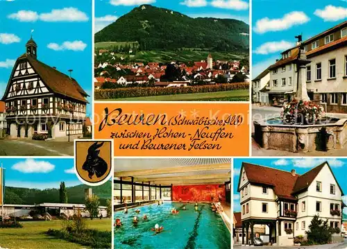 AK / Ansichtskarte Beuren_Nuertingen Hallenbad Brunnen  Beuren Nuertingen