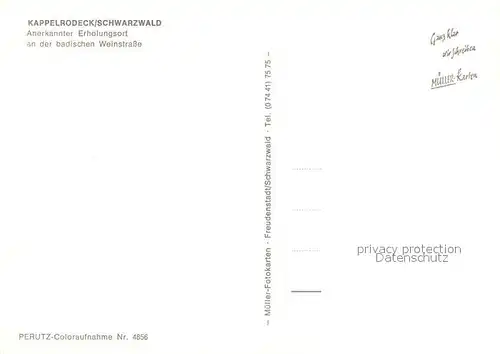 AK / Ansichtskarte Kappelrodeck  Kappelrodeck