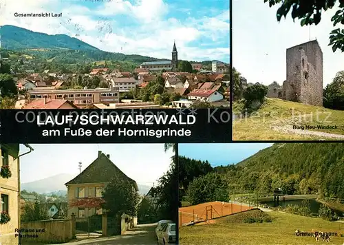 AK / Ansichtskarte Lauf_Baden Burg Neu Windeck Glashuette Rathaus Lauf_Baden