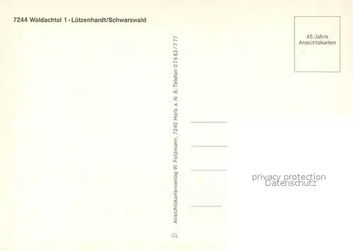 AK / Ansichtskarte Luetzenhardt Tracht Fliegeraufnahme Luetzenhardt