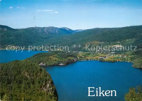 AK / Ansichtskarte Eiken ved Lygnevannet Fliegeraufnahme 