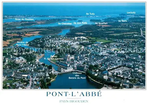 AK / Ansichtskarte Pont l_Abbe Vue generale aerienne Pont l Abbe