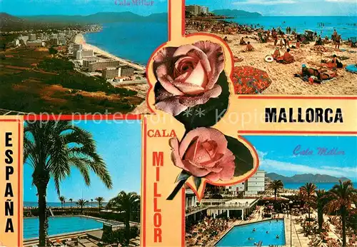 AK / Ansichtskarte Cala_Millor_Mallorca Strandpartien Swimmingpool Cala_Millor_Mallorca