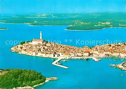 AK / Ansichtskarte Rovinj_Istrien Fliegeraufnahme Rovinj_Istrien