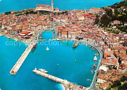 AK / Ansichtskarte Piran Fliegeraufnahme Piran