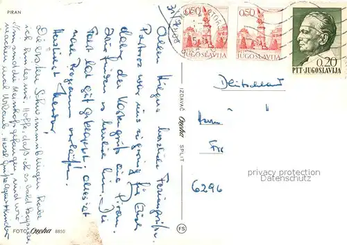 AK / Ansichtskarte Piran Fliegeraufnahme Piran