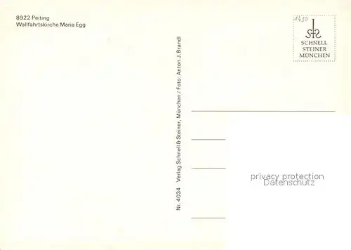 AK / Ansichtskarte Peiting Wallfahrtskirche Maria Egg Peiting