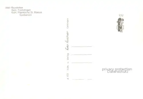 AK / Ansichtskarte Raustetten Kath Pfarrkirche St Blasius Raustetten