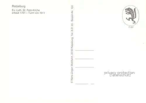 AK / Ansichtskarte Ratzeburg Ev luth St Petri Kirche Ratzeburg