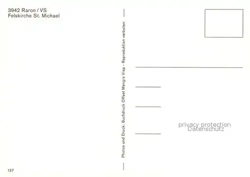 AK / Ansichtskarte Raron_VS Felskirche Sankt Michael Raron_VS