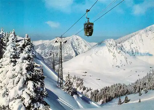 AK / Ansichtskarte Spitzingsee Bergbahn Schoenfeldalmen Winterpanorama Spitzingsee