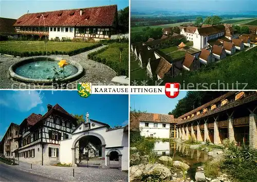 AK / Ansichtskarte Ittingen Kartause Kornschuette Muehle Pfoertnerhaus Hauptportal Gaestehaus Ittingen