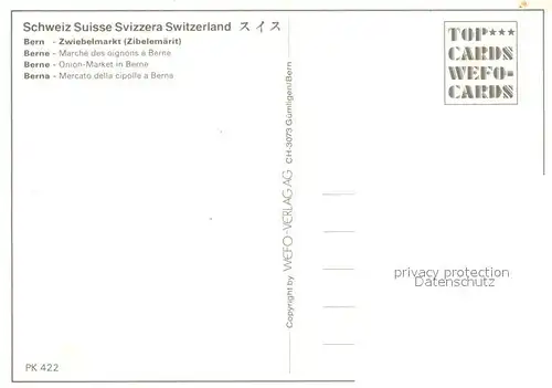 AK / Ansichtskarte Bern_BE Zwiebelmarkt Bern_BE