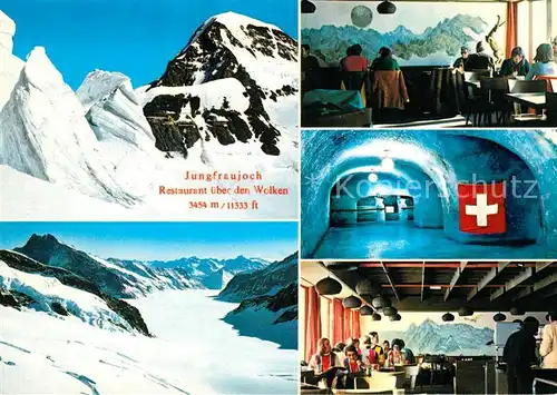 AK / Ansichtskarte Jungfraujoch Restaurant ueber den Wolken Winter Jungfraujoch