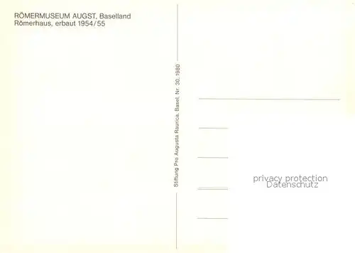 AK / Ansichtskarte Augst Roemermuseum Roemerhaus Augst