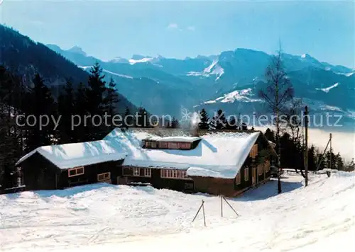 AK / Ansichtskarte Gersau_Vierwaldstaettersee Ferienlagerhaus Obergschwend Winter Gersau_Vierwaldstaettersee