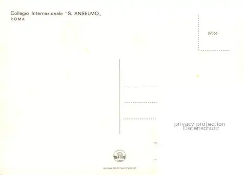 AK / Ansichtskarte Roma_Rom Collegio Internazionale San Anselmo Roma_Rom
