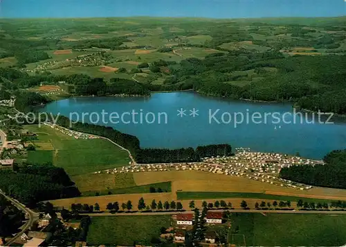 AK / Ansichtskarte Marienheide Fliegeraufnahme Brucher Talsperre Campingplatz Marienheide