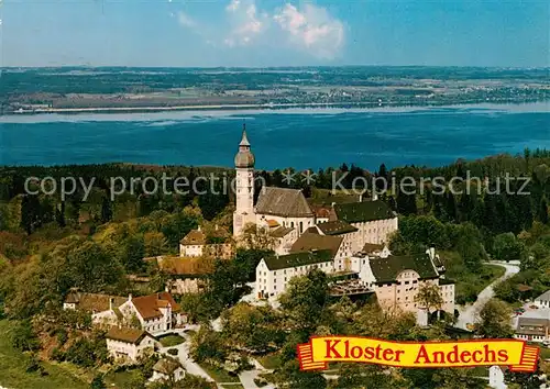 AK / Ansichtskarte Kloster_Andechs Fliegeraufnahme Ammersee Kloster_Andechs