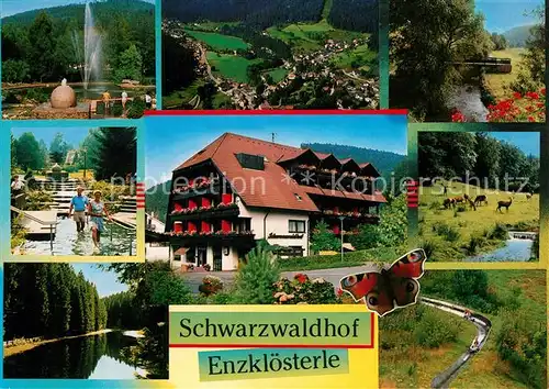 AK / Ansichtskarte Enzkloesterle Schwarzwaldhof Rodelbahn Kneippanlage Enzkloesterle