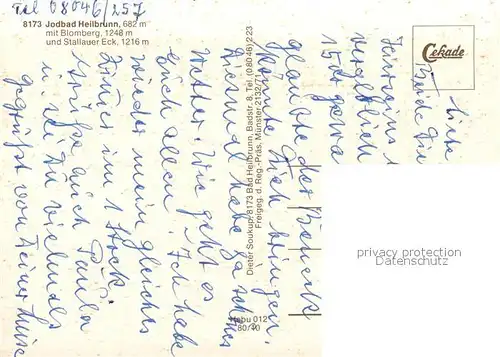 AK / Ansichtskarte Heilbrunn_Bad Fliegeraufnahme Blomberg Heilbrunn_Bad