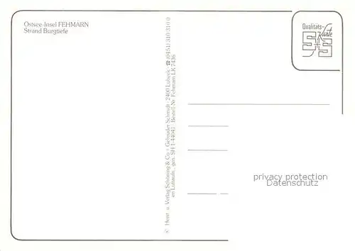 AK / Ansichtskarte Insel_Fehmarn Fliegeraufnahme Strand Burgtiefe Insel Fehmarn