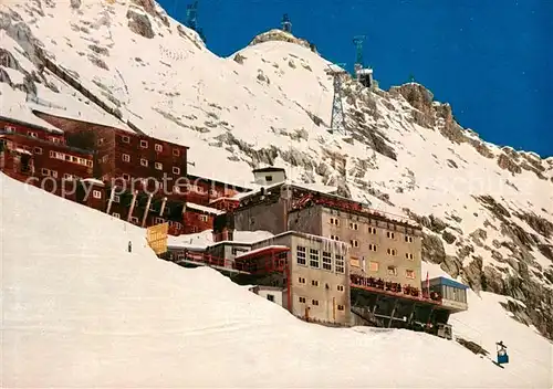 AK / Ansichtskarte Zugspitzbahn Hotel Schneefernerhaus Gletscher Zugspitzbahn