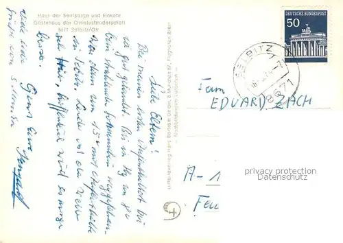 AK / Ansichtskarte Selbitz_Oberfranken Fliegeraufnahme Haus der Seelsorge und Einkehr Christusbruderschaft Selbitz Oberfranken