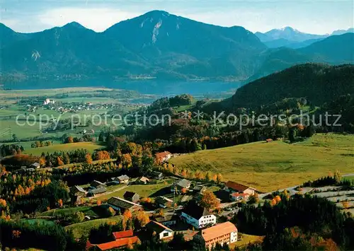 AK / Ansichtskarte Grossweil Fliegeraufnahme Freilichtmuseum Oberbayern Kochelsee Kloster Grossweil