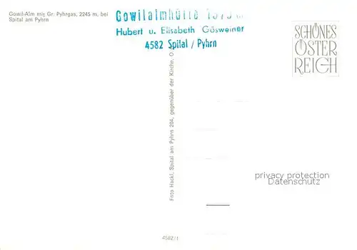 AK / Ansichtskarte Spital_Pyhrn Gowil Alm Grosser Pyhrgas Spital Pyhrn