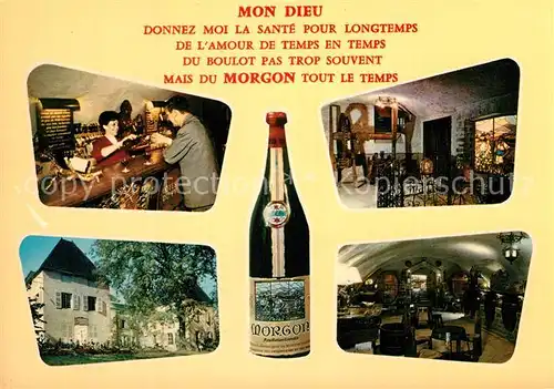 AK / Ansichtskarte Villie Morgon Caveau Beaujolois Mon Dieu Degustation du Cru Morgon Villie Morgon