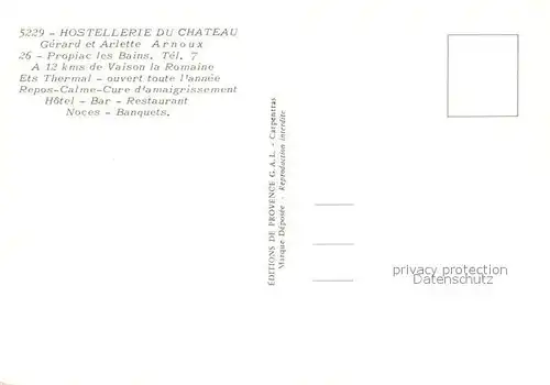 AK / Ansichtskarte Propiac Hostellerie du Chateau Propiac