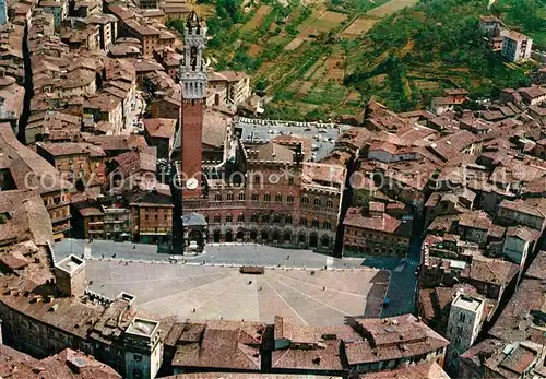 AK / Ansichtskarte Siena Fliegeraufnahme Palazzo Pubblica  Siena