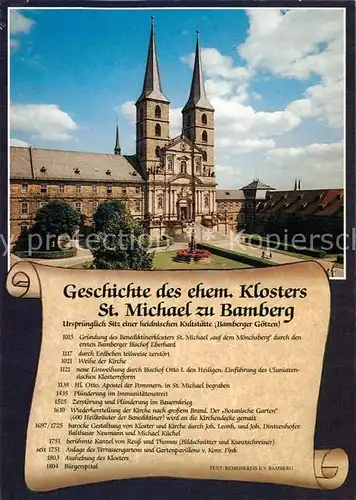 AK / Ansichtskarte Bamberg Kloster Sankt Michael Geschichte Bamberg