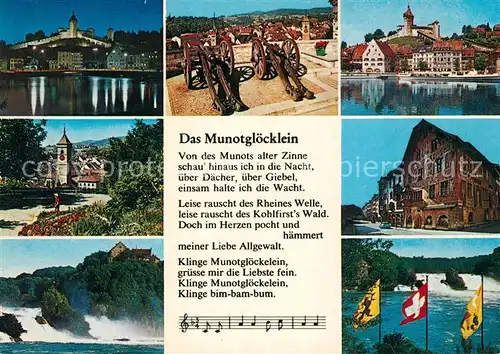 AK / Ansichtskarte Schaffhausen_SH Munogloecklein Gedicht Panoramen Schaffhausen SH