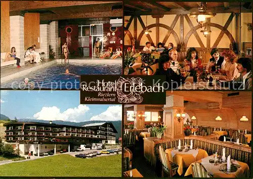 AK / Ansichtskarte Riezlern_Kleinwalsertal_Vorarlberg Hotel Restaurant Erlebach Riezlern_Kleinwalsertal