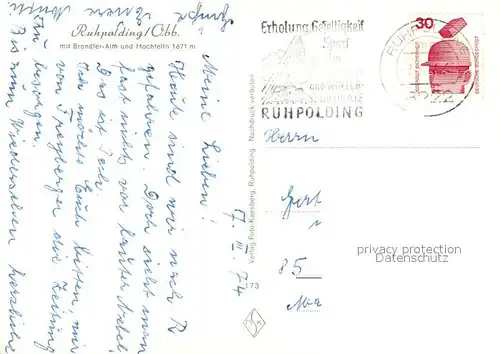 AK / Ansichtskarte Ruhpolding Brandler Alm Hochfelln Ruhpolding