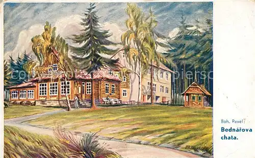 AK / Ansichtskarte Vamberka Bednarova Chata Kuenstlerkarte Boh. Pavel Vamberka