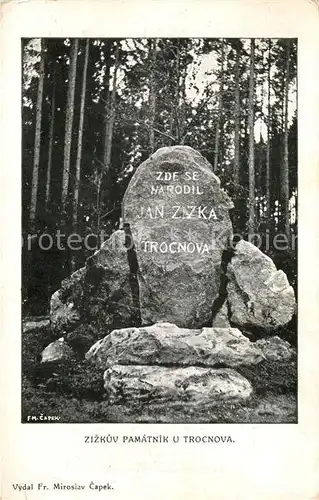 AK / Ansichtskarte Tschechische_Republik Ziskuv Pamatnik u Trocnova Tschechische Republik