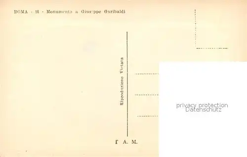 AK / Ansichtskarte Roma_Rom Monumento a Giuseppe Garibaldi Denkmal Roma_Rom