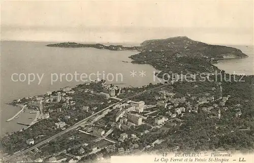 AK / Ansichtskarte Beaulieu sur Mer Panorama Cap Ferrat et la Pointe Saint Hospice vue aerienne Beaulieu sur Mer