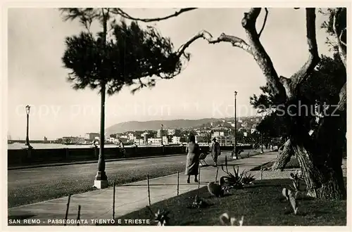 AK / Ansichtskarte San_Remo Passeggiata Trento e Trieste San_Remo