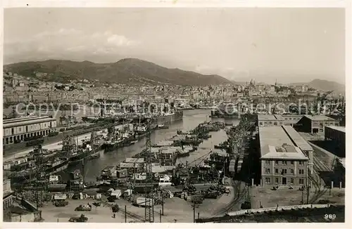 AK / Ansichtskarte Genova_Genua_Liguria Panorama Hafen Genova_Genua_Liguria