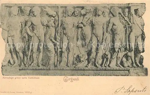 AK / Ansichtskarte Girgenti Sarcofago greco nella Cattedrale Girgenti