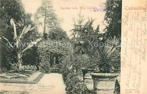 AK / Ansichtskarte Cadenabbia_Lago_di_Como Giardino della Villa Carlotta Cadenabbia_Lago_di_Como