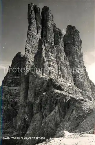 AK / Ansichtskarte Dolomiten Torri di Vajolet Vajolet Tuerme Felsen Dolomiten