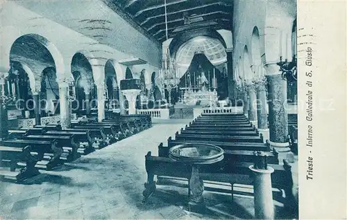 AK / Ansichtskarte Trieste Interno Cattedrale di San Giusto Trieste